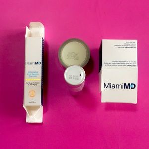 Miami MD face cream 1 oz eye repair serum .5 oz